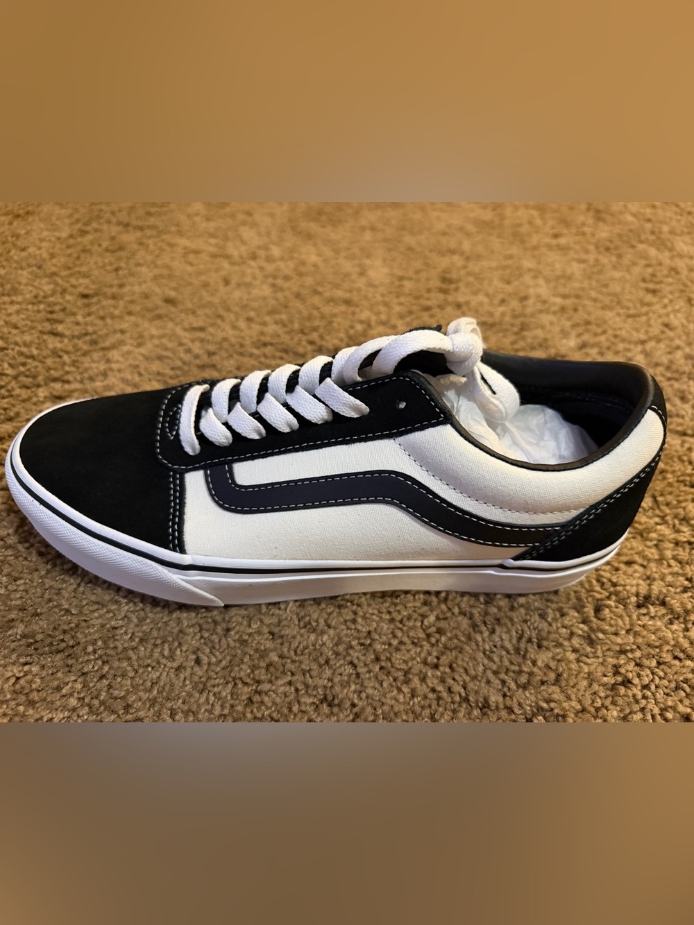 Vans Old Skool Low-Top Sneakers in Black and White
